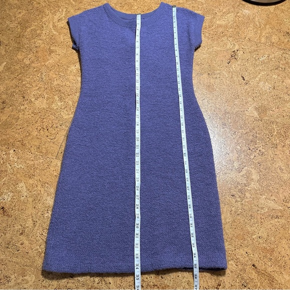 ST. JOHN Black Label PF 12 GRP 1 Pastel Purple Textured Knit Dress Sz 4 - Picture 14 of 16